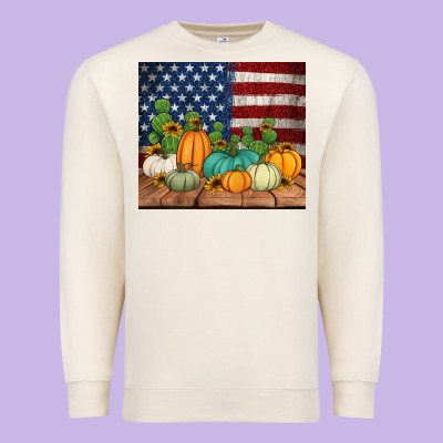 Fall Themed American Tumbler Premium Sweatshirt Designed By Jasminsmagicworld