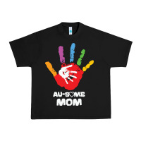 Black LIL Autism Mom Urban Heavy Tee - CowhideDigitalArt