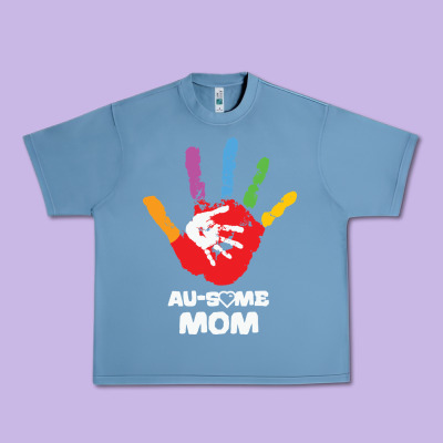 Lil Autism Mom Urban Heavy Tee Designed By Cowhidedigitalart