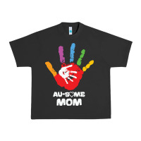 Pigment Black LIL Autism Mom Urban Heavy Tee - CowhideDigitalArt