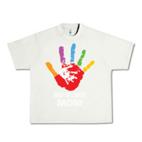 Pistachio LIL Autism Mom Urban Heavy Tee - CowhideDigitalArt