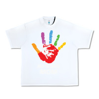 White LIL Autism Mom Urban Heavy Tee - CowhideDigitalArt