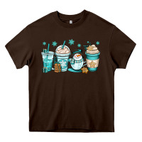 Chocolate Brown winter coffee cups Heavy Core Tee - OliviaCreatesArt