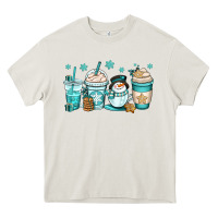 Cream winter coffee cups Heavy Core Tee - OliviaCreatesArt