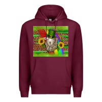 Burgundy st patricks sheep sunflowers rainbow serape leopard glitter Premium Hoodie - Artiststas