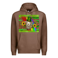 Chestnut st patricks sheep sunflowers rainbow serape leopard glitter Premium Hoodie - Artiststas