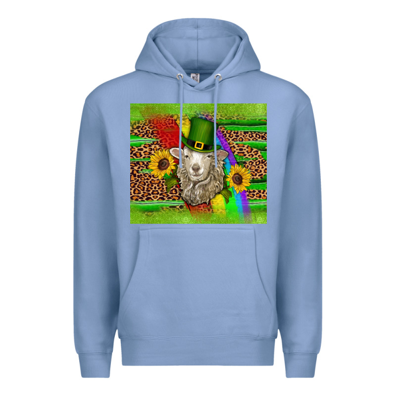 St Patricks Sheep Sunflowers Rainbow Serape Leopard Glitter Premium Hoodie by Artiststas | Teevron