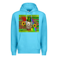 Ocean Blue st patricks sheep sunflowers rainbow serape leopard glitter Premium Hoodie - Artiststas
