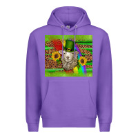 Purple st patricks sheep sunflowers rainbow serape leopard glitter Premium Hoodie - Artiststas