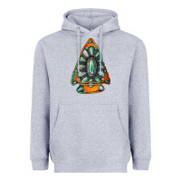 Heather Grey gemstone arrowhead Heavyweight Hoodie - Jasminsmagicworld