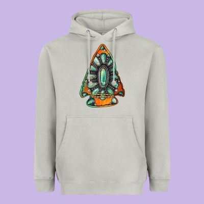 Gemstone Arrowhead Heavyweight Hoodie Designed By Jasminsmagicworld