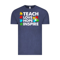 Vintage Denim Teach Love Hope Inspire Vintage Tee - CowhideDigitalArt