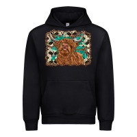 Black highland cow western background Urban Hoodie - RanaPortraitStore