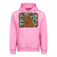 Fuchsia Pink highland cow western background Urban Hoodie - RanaPortraitStore