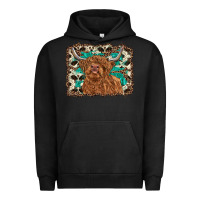 Pigment Black highland cow western background Urban Hoodie - RanaPortraitStore