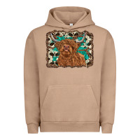 Pigment Burro highland cow western background Urban Hoodie - RanaPortraitStore