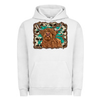 Pigment Lunar Rock highland cow western background Urban Hoodie - RanaPortraitStore