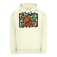 Pigment Pistachio highland cow western background Urban Hoodie - RanaPortraitStore