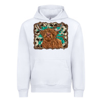 White highland cow western background Urban Hoodie - RanaPortraitStore