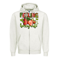 Oatmeal Heather feeling berry cute strawberry Zipper Hoodie - Jasminsmagicworld