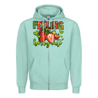 Seafoam feeling berry cute strawberry Zipper Hoodie - Jasminsmagicworld