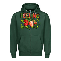 Sports Green feeling berry cute strawberry Zipper Hoodie - Jasminsmagicworld