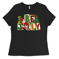 Black be jolly santa christmas Ladies Tee - FaDigitalArtStudio