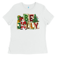 White be jolly santa christmas Ladies Tee - FaDigitalArtStudio