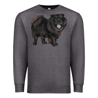 Charcoal Heather black chow chow Premium Sweatshirt - RanaPortraitStore