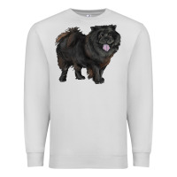 Dove Grey black chow chow Premium Sweatshirt - RanaPortraitStore