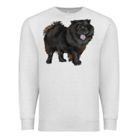 Oatmeal Heather black chow chow Premium Sweatshirt - RanaPortraitStore