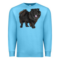 Ocean Blue black chow chow Premium Sweatshirt - RanaPortraitStore