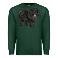 Sports Green black chow chow Premium Sweatshirt - RanaPortraitStore