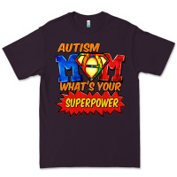 Plum Autism mom what's your superpower Mother's Day Premium Tee - FaDigitalArtStudio