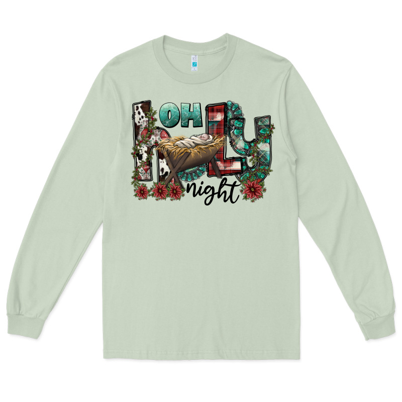 Oh Holy Night Long Sleeve Tee by CowhideDigitalArt | Teevron