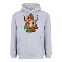 Heather Grey bullskull arrowhead Heavyweight Hoodie - Jasminsmagicworld