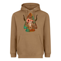 Toasted Coconut bullskull arrowhead Heavyweight Hoodie - Jasminsmagicworld