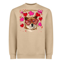 Mushroom valentine's shiba inu Heavyweight Sweatshirt - RanaPortraitStore
