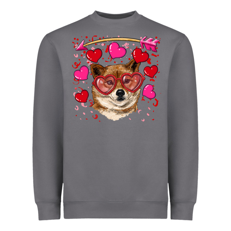 Valentine's Shiba Inu Heavyweight Sweatshirt by RanaPortraitStore | Teevron