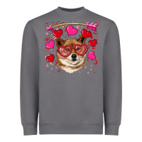 Storm valentine's shiba inu Heavyweight Sweatshirt - RanaPortraitStore