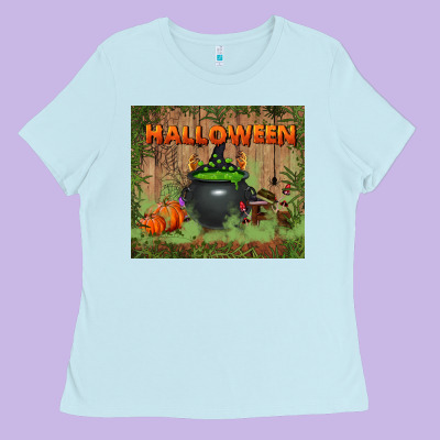 Halloween Tumbler Ladies Tee Designed By Bundleandbundleshop