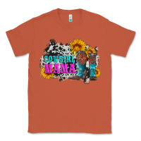 Copper cowgirl mama with boots and sunflowers and cowhide Classic Tee - Artiststas