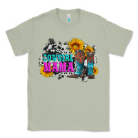 Matcha cowgirl mama with boots and sunflowers and cowhide Classic Tee - Artiststas