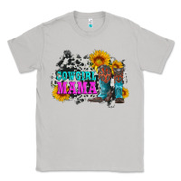 Moon Dust cowgirl mama with boots and sunflowers and cowhide Classic Tee - Artiststas