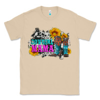 Mushroom cowgirl mama with boots and sunflowers and cowhide Classic Tee - Artiststas