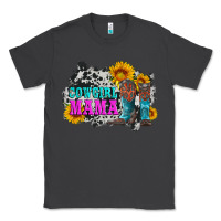 Smoke cowgirl mama with boots and sunflowers and cowhide Classic Tee - Artiststas