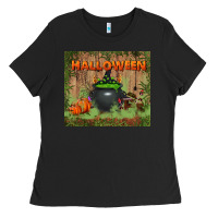 Black halloween tumbler Ladies Tee - BundleAndBundleShop