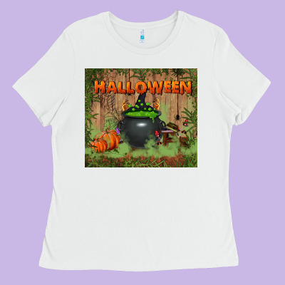 Halloween Tumbler Ladies Tee Designed By Bundleandbundleshop