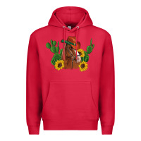 Cardinal western horse cowboy hat cactus sunflowers Premium Hoodie - Artiststas