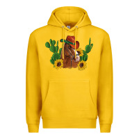 Lemon western horse cowboy hat cactus sunflowers Premium Hoodie - Artiststas